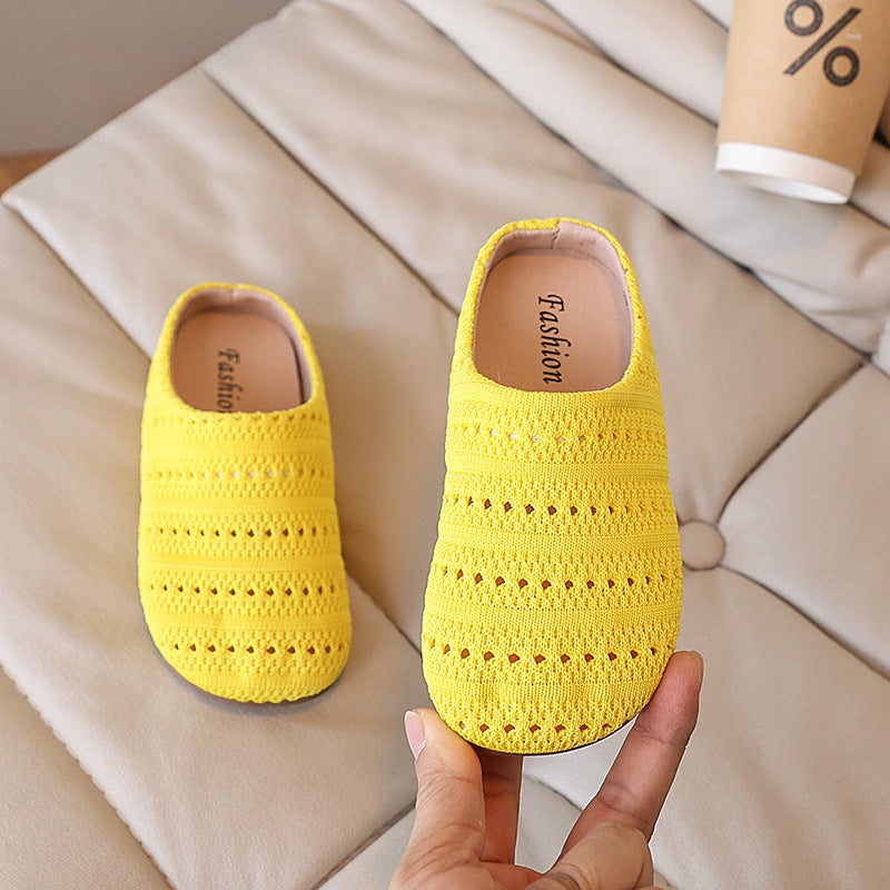 Girls' Woven Toe Summer New Beach Shoes Slip-on Sandals