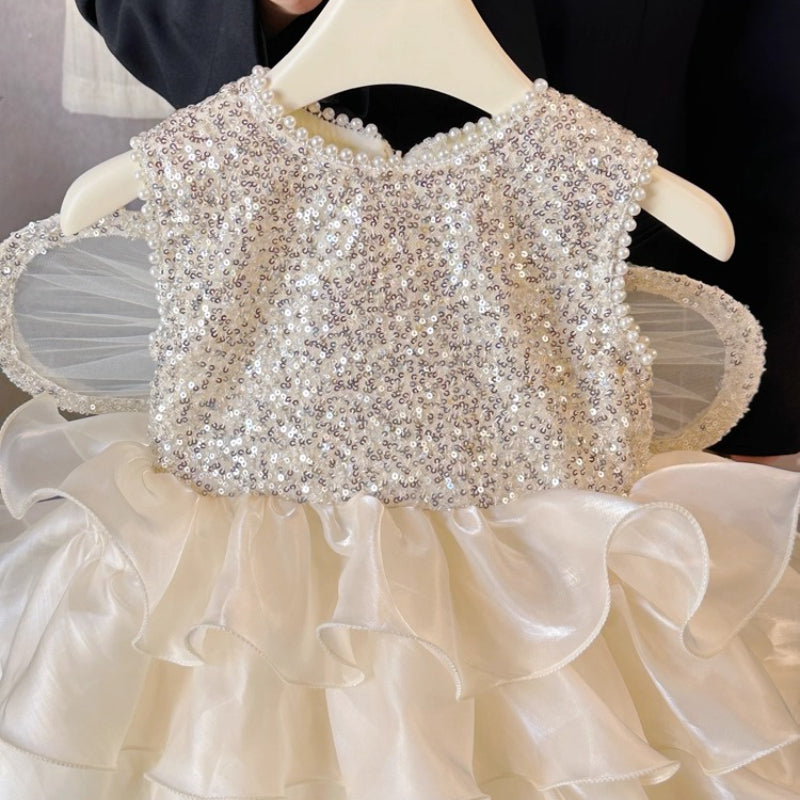 Girls Cute Birthday Dress Baby Party Princess Dress