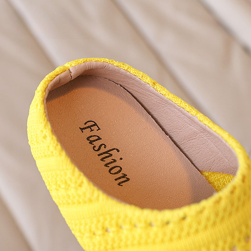 Girls' Woven Toe Summer New Beach Shoes Slip-on Sandals