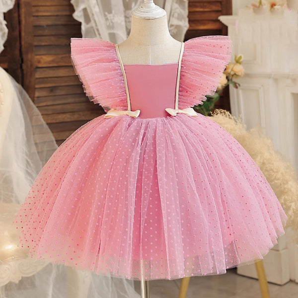 Cute Baby Polka Dot Mesh Princess Dress Toddler Birthday Dresses