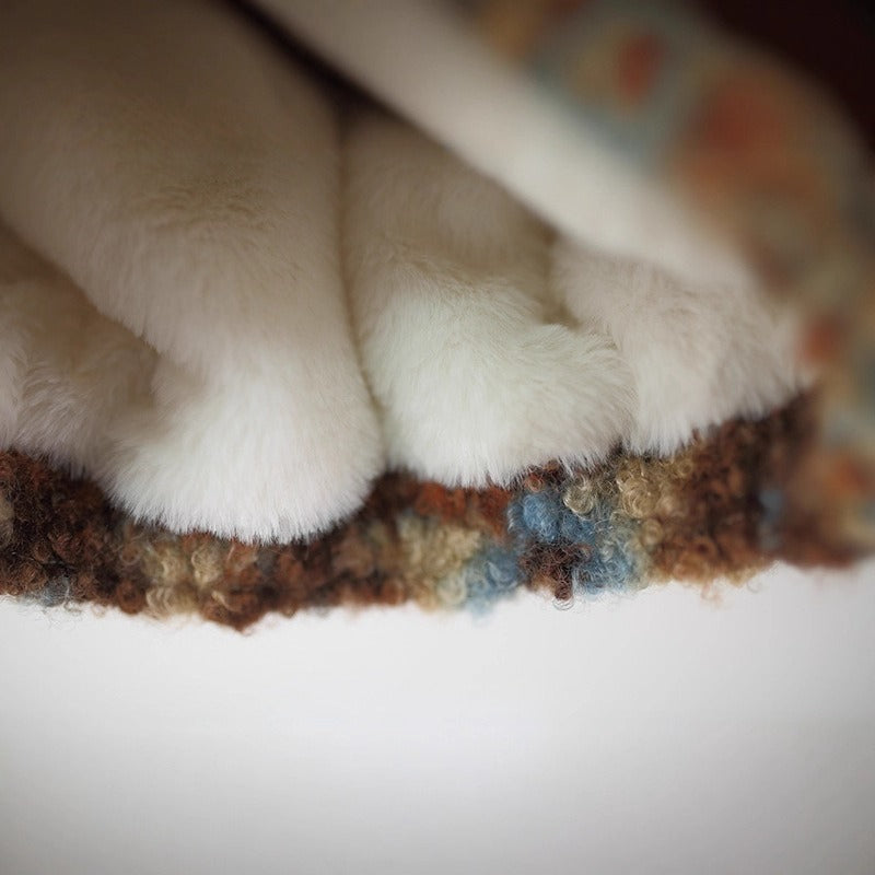 Girls Winter Warm Retro Cartoon Coat