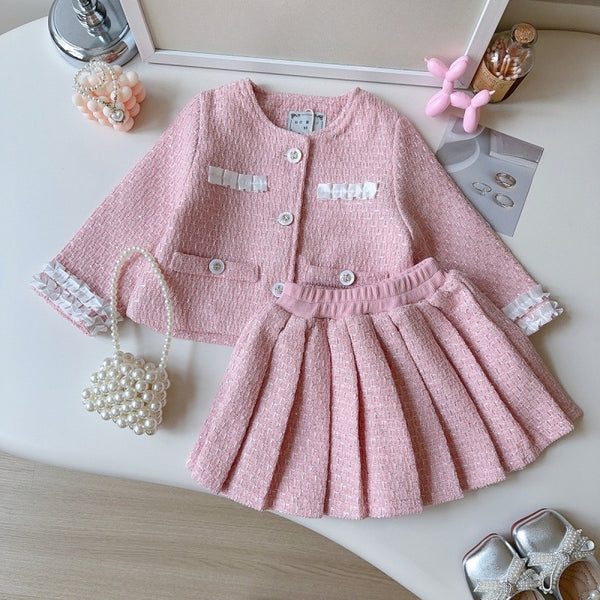 Girls' New Autumn Jacket and Skirt Two-piece Suit