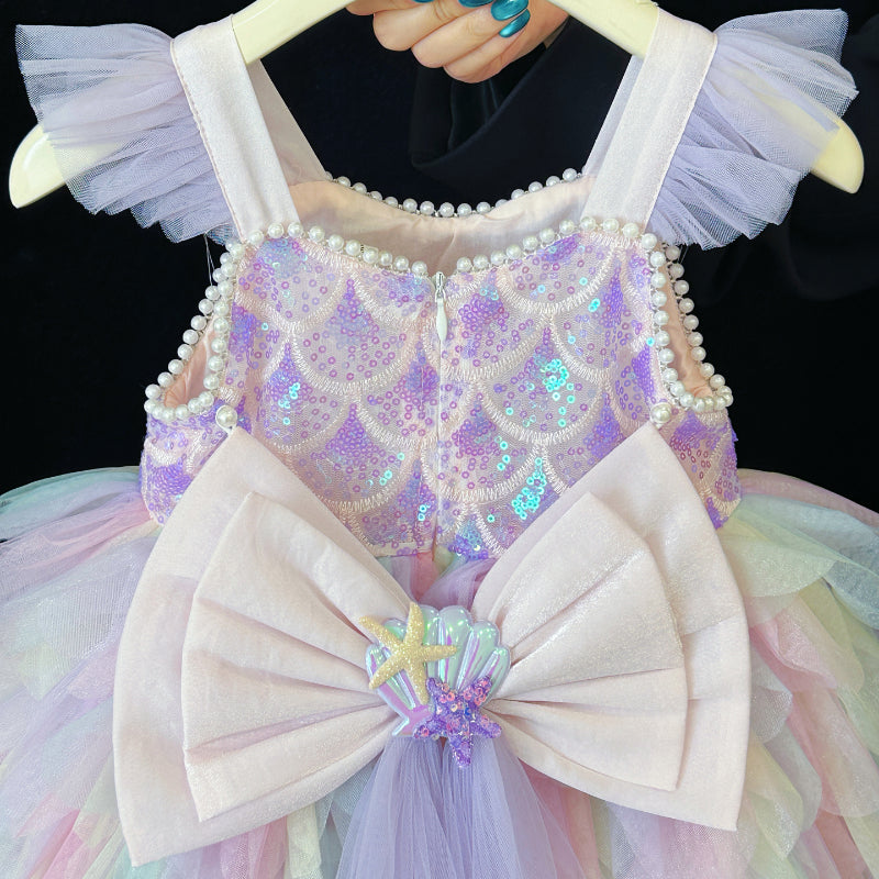 Girls Mermaid Princess Dress Girls Suspender Birthday Dress Girls Mermaid Princess Dress Girls Suspender Birthday Dress