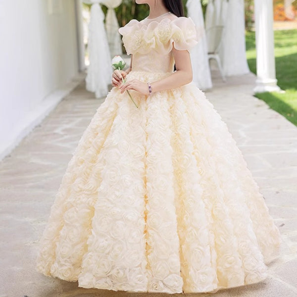 Girls Birthday Party Princess Dress Flower Girl Wedding Princess Dress