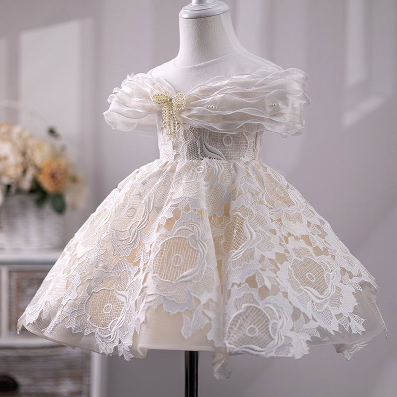 Elegant Baby Flower Girl Dress Toddler Birthday Party Dress Formal Dresses