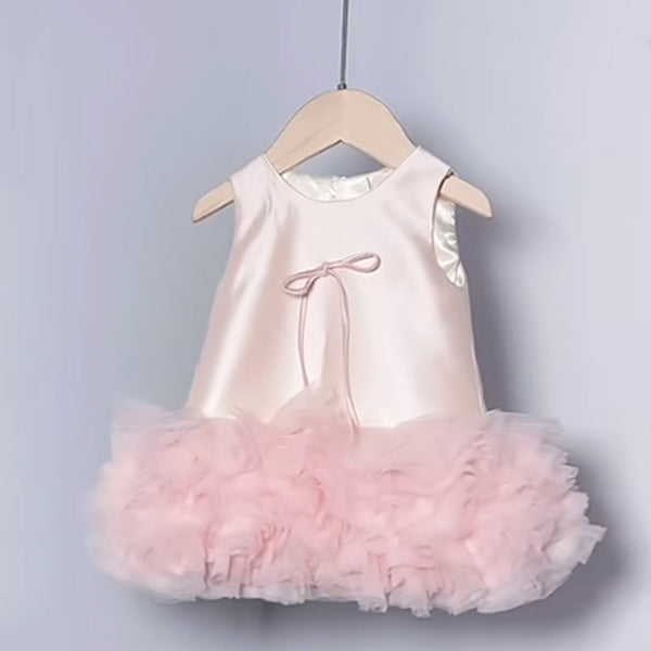 Baby Girl Birthday Pink Dress Flower Girl Wedding Princess Dress