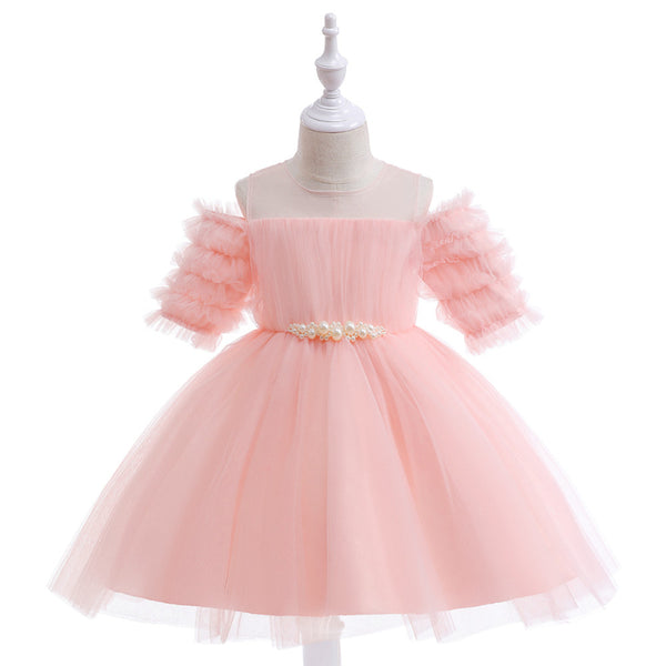 Elegant Baby Girls Christening Puffy Princess Dresses Toddler Flower Girl Dresses