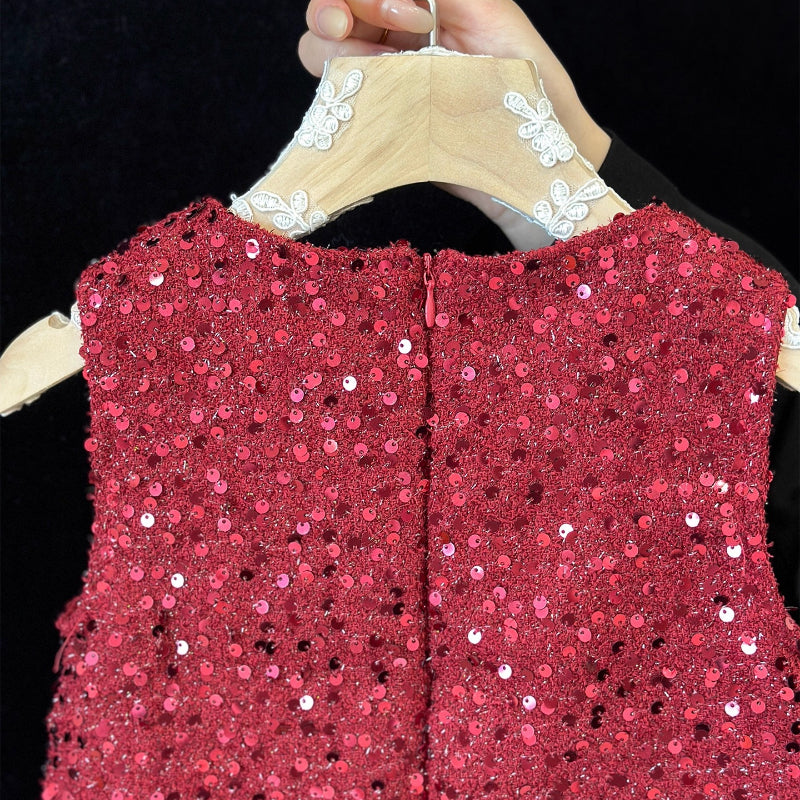 Girls' New Autumn Cute Birthday Dress Bottoming Shirt Two-piece Set