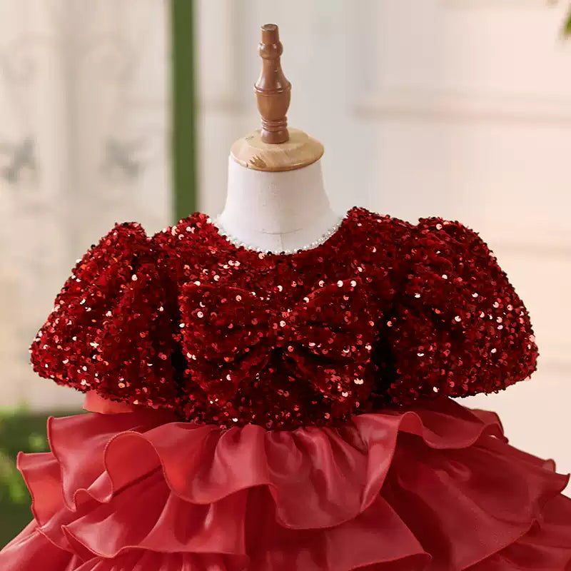 christmas dress for 6 year old girl Anineo Girls Christmas Dress Lace Flower Girl Wedding Prom Pageant Birthday Party Toddler Girl formal Dress, Toddler Girl's, Size: 130;5 Years-6 Years