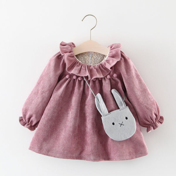 Girls' Autumn Cute Bottoming Shirt Princess Dress