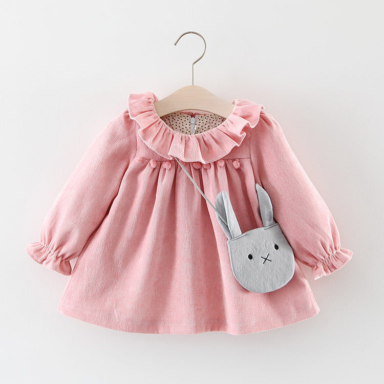 Girls' Autumn Cute Bottoming Shirt Princess Dress