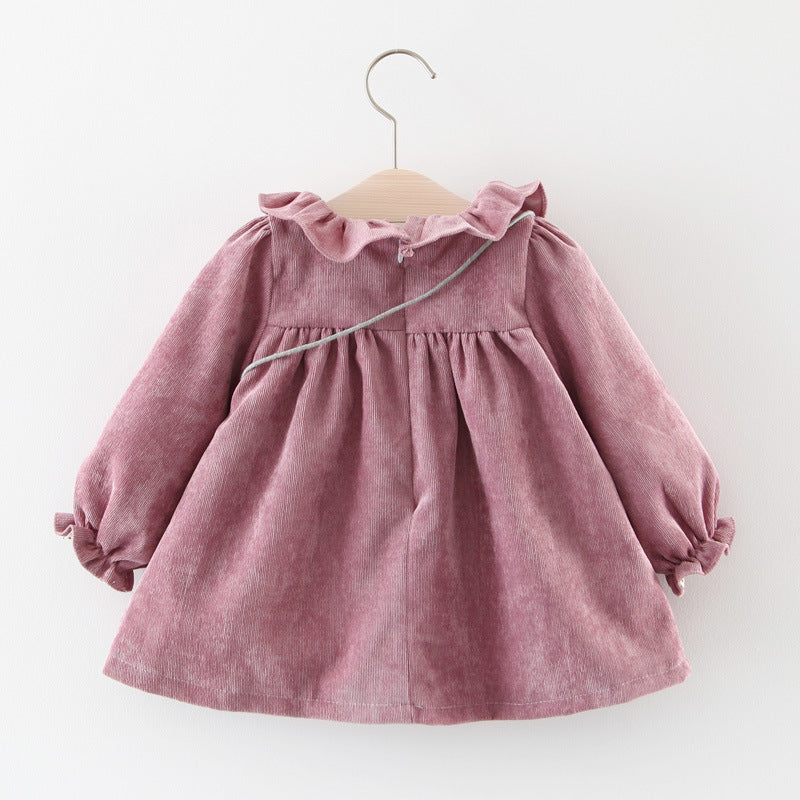 Girls' Autumn Cute Bottoming Shirt Princess Dress
