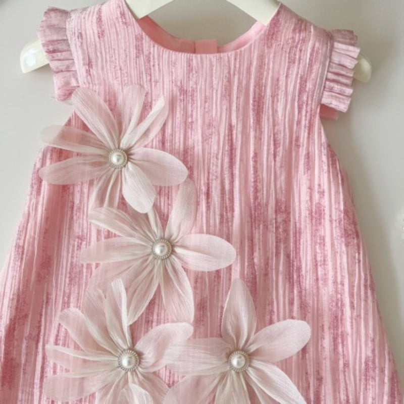 Summer New Style Girls Sleeveless Cute Floral Dress