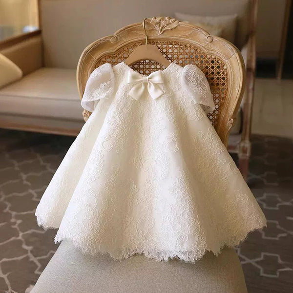Cute Baby Girl Lace Baptism Dress Toddler Birthday Pageant Princess Dress