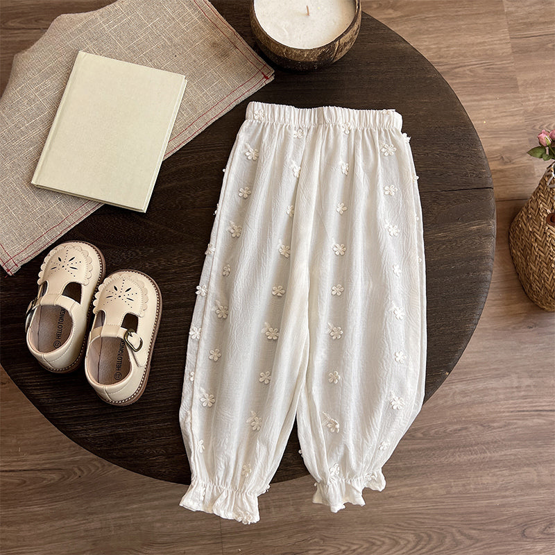 Summer Girls Thin Clothes Baby Girl Tops Pants Two-piece Suit