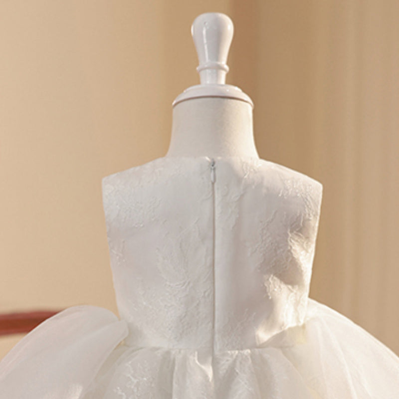 Flower Girl DressToddler Ball Gowns Sleeveless Wedding Pattern Princess Communion Dress