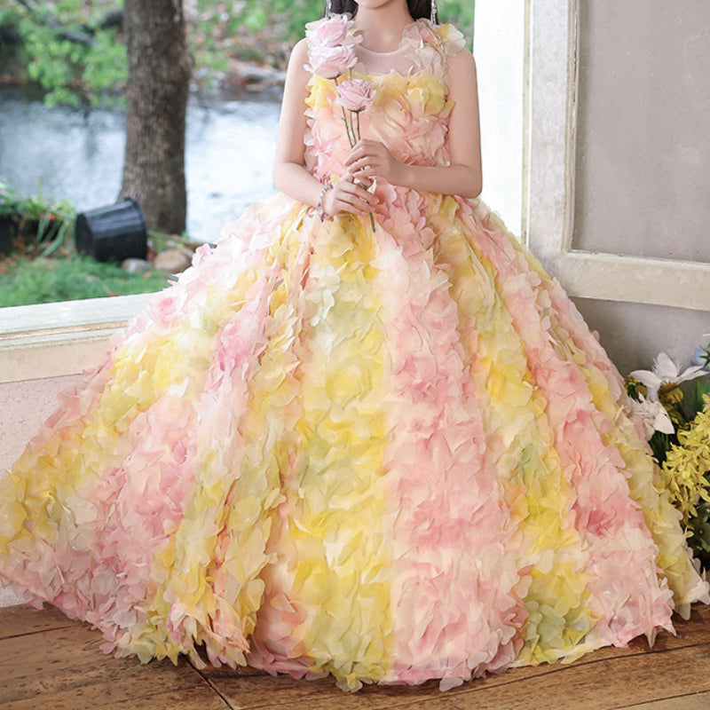 Girls Birthday Dress Children's Party Puffy Princess Dress