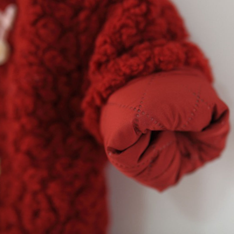 Girls' Winter Cherry Blossom Warm Coat