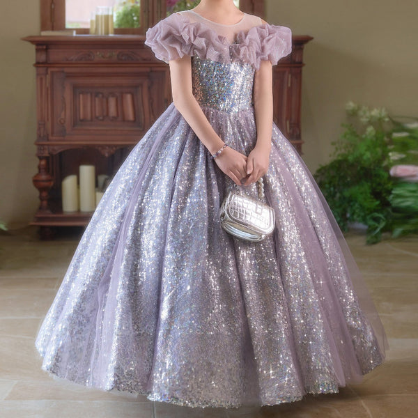 Girls Elegant Ball Gown Girl Birthday Princess Dress Children's Party Dress