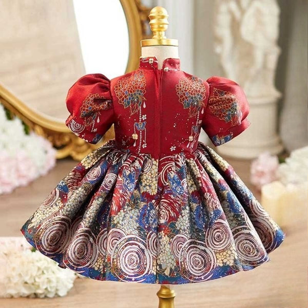Children's Birthday Dress Girls Christmas Cheongsam Girls Holy Communion Princess Dress