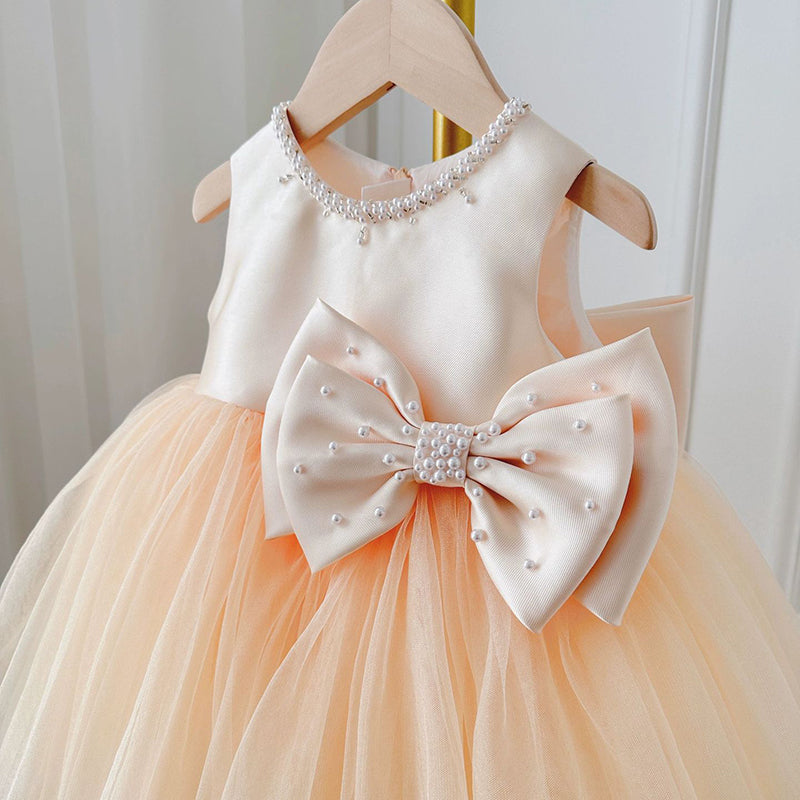 Black Friday Offer - Girl Party Dresses - Cute Baby Girl New Season Champagne Dress Toddler Pageant First Communion Princess Dress, Champagne(With Black Friday Offer - Girl Party Dresses - Cute Baby Girl New Season Champagne Dress Toddler Pageant First Communion Princess Dress, Champagne(With