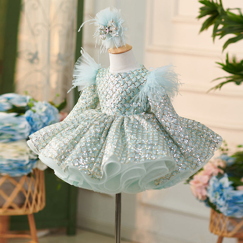 Girls Christmas Dresses Girls Formal Dresses Toddler Birthday Party Dresses, Green / 2-3 Years (100cm) Girls Christmas Dresses Girls Formal Dresses Toddler Birthday Party Dresses, Green / 2-3 Years (100cm)