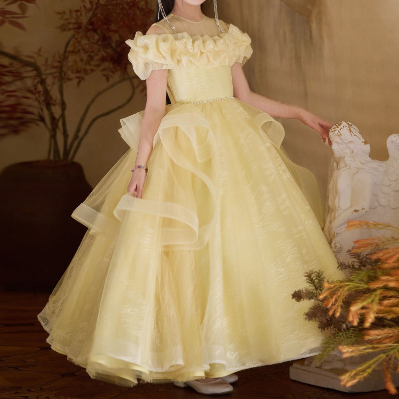 Girls Elegant Party Dresses Children Birthday Princess Dress