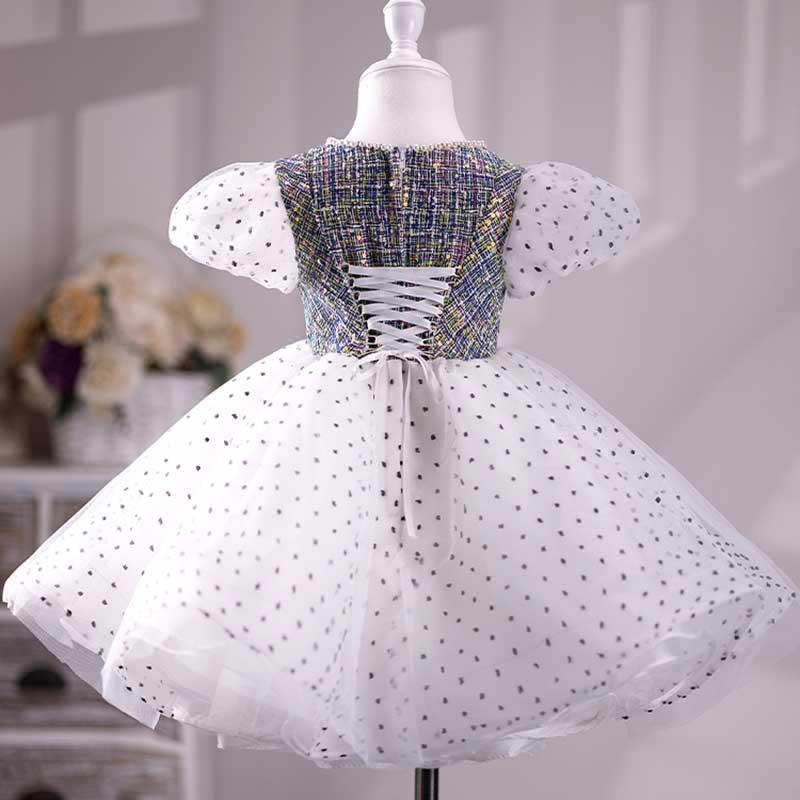 Baby Girl Wedding Birthday Banquet Polka Dot Mesh Princess Dress