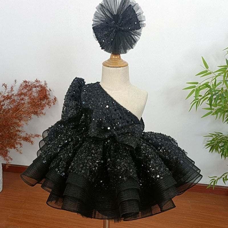 Cute  Baby Girl  Sequins Beauty Pageant Dress Toddler Birthday Party Princess Dress