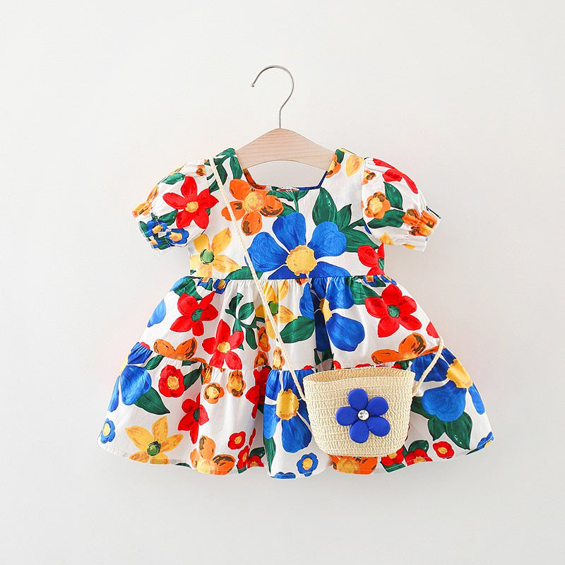 Cherry Bow Printed Suspender Princess Dress marryshe Cherry Bow Printed Suspender Princess Dress marryshe