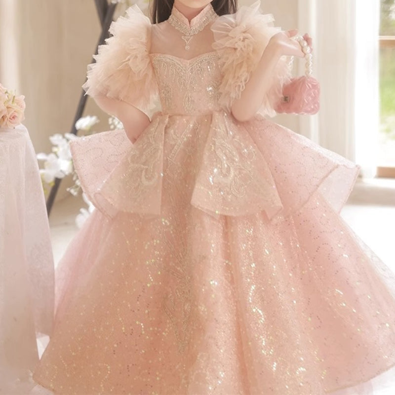 Girls Dress Pink Children's Birthday Princess Dress