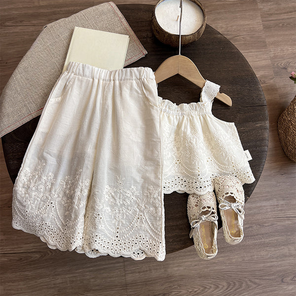 Girls Summer Thin Clothes Baby Girl Tops Pants Two Piece Set