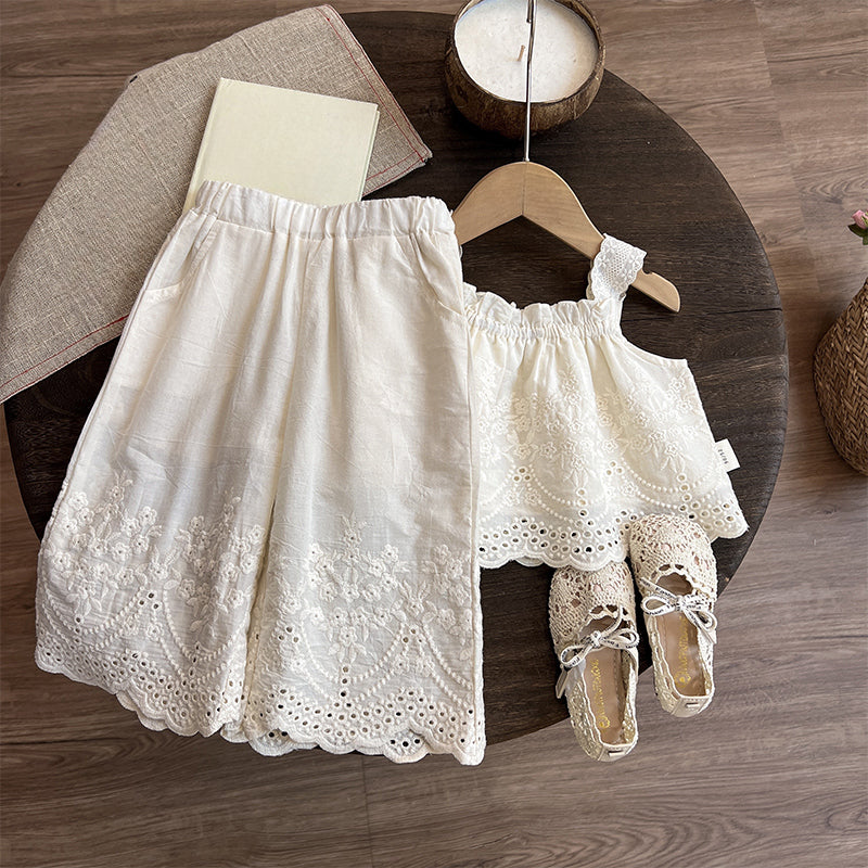 Girls Summer Thin Clothes Baby Girl Tops Pants Two Piece Set