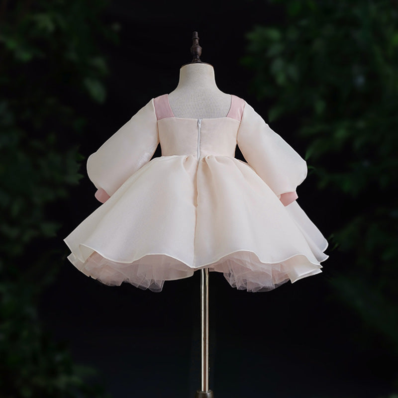 Girls Pageant Dresses - Sweet Baby Girl Beige Long Sleeve Mesh Princess Dress Toddler First Communion Dress, Beige / 9-10 Years (150cm) Girls Pageant Dresses - Sweet Baby Girl Beige Long Sleeve Mesh Princess Dress Toddler First Communion Dress, Beige / 9-10 Years (150cm)