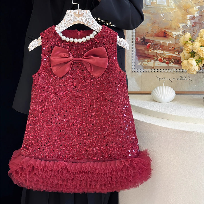 Girls' New Autumn Cute Birthday Dress Bottoming Shirt Two-piece Set