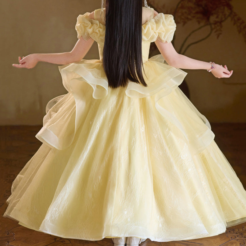 Girls Elegant Party Dresses Children Birthday Princess Dress