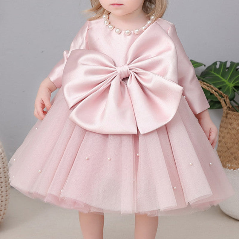 Baby Girl Bow Formal Princess Dress Toddler Birthday Party Dress Girl Formal Princess Dresses