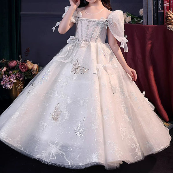 Girls Birthday Princess Dress Flower Girl Wedding Dress