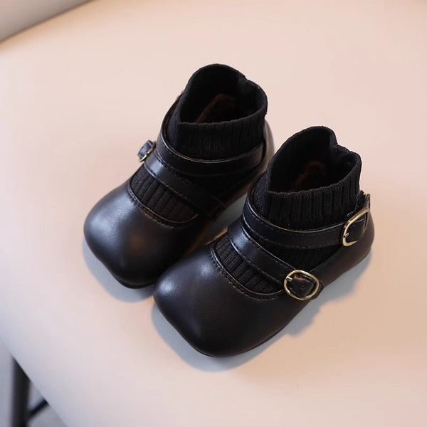 Baby Girl Soft-soled Flying Woven Breathable Shoes