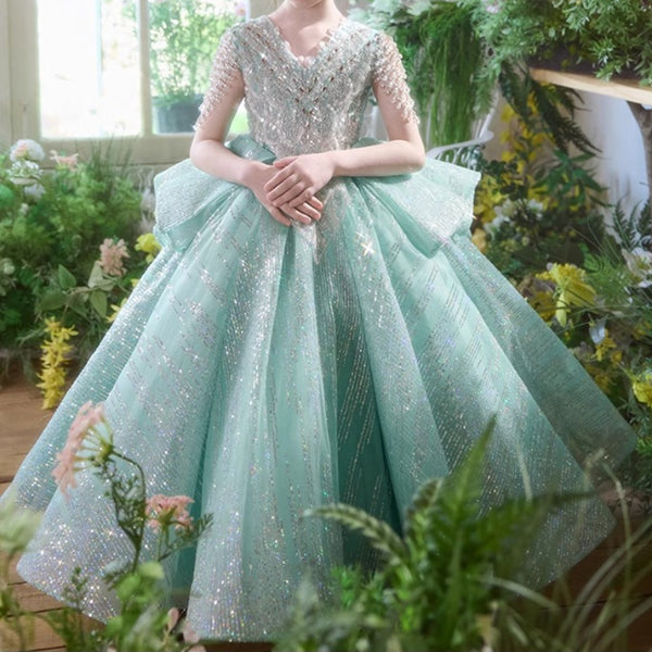 Girls' Birthday Princess Dress Flower Girl Wedding Dress Girls' Prom Dress