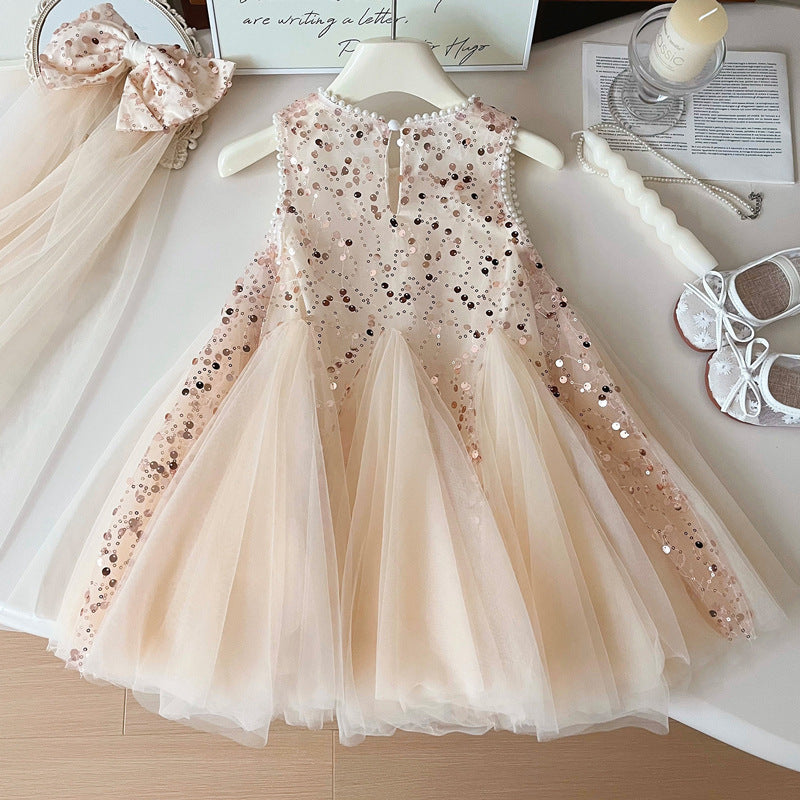 Girls Summer Sequins Dress Cozy Cute Girls Dress