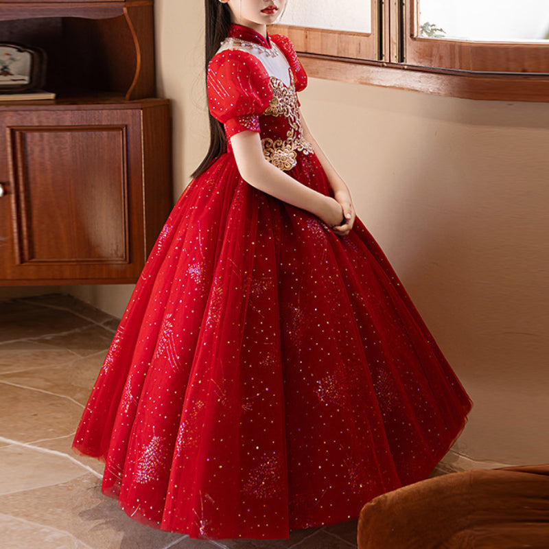 red pageant dress Girls Red Pageant Dress Girls Birthday Princess Dress