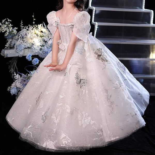 Girls Birthday Princess Dress Flower Girl Wedding Dress