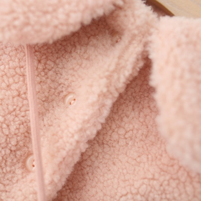 Winter Girls' Cartoon Collared Warm Coat