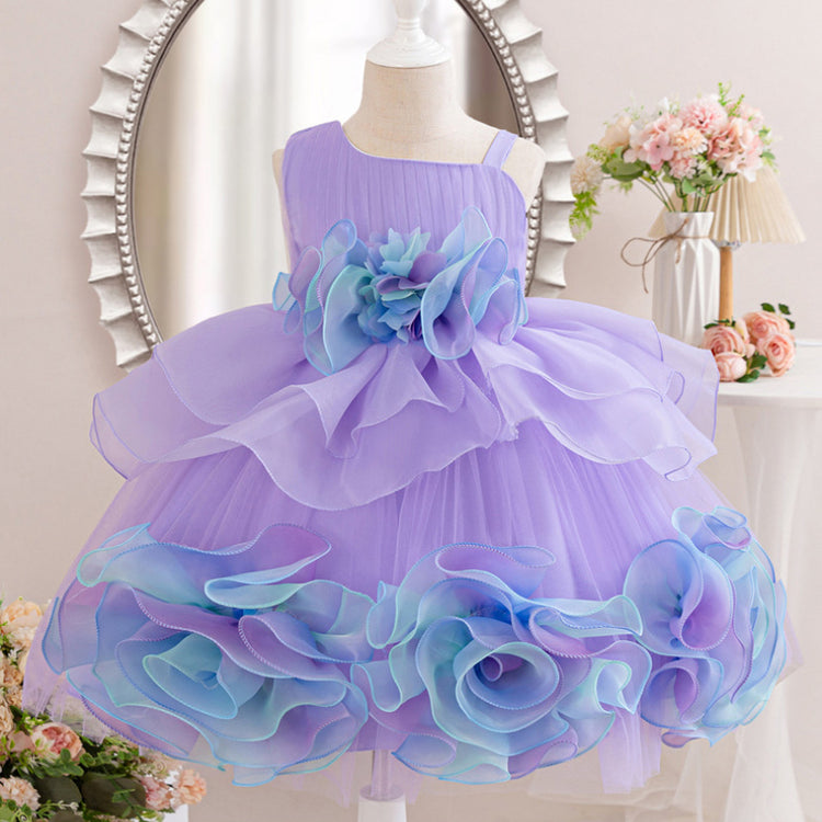 Children's Birthday Dress Girl Communion Flower Princess Dress