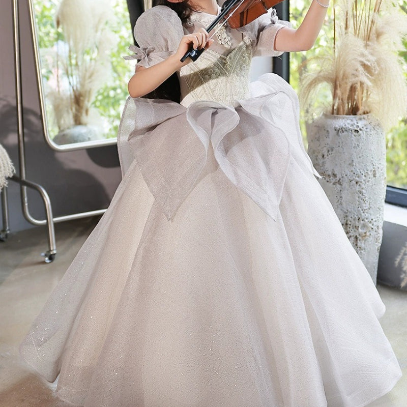 Flower Girls Princess Dress Costume Flower Girl Wedding Fluffy Dress