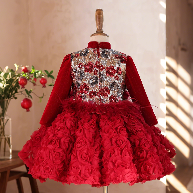 Girls' New Year Dresses Children's Birthday Princess Dresses Girl Formal Dresses