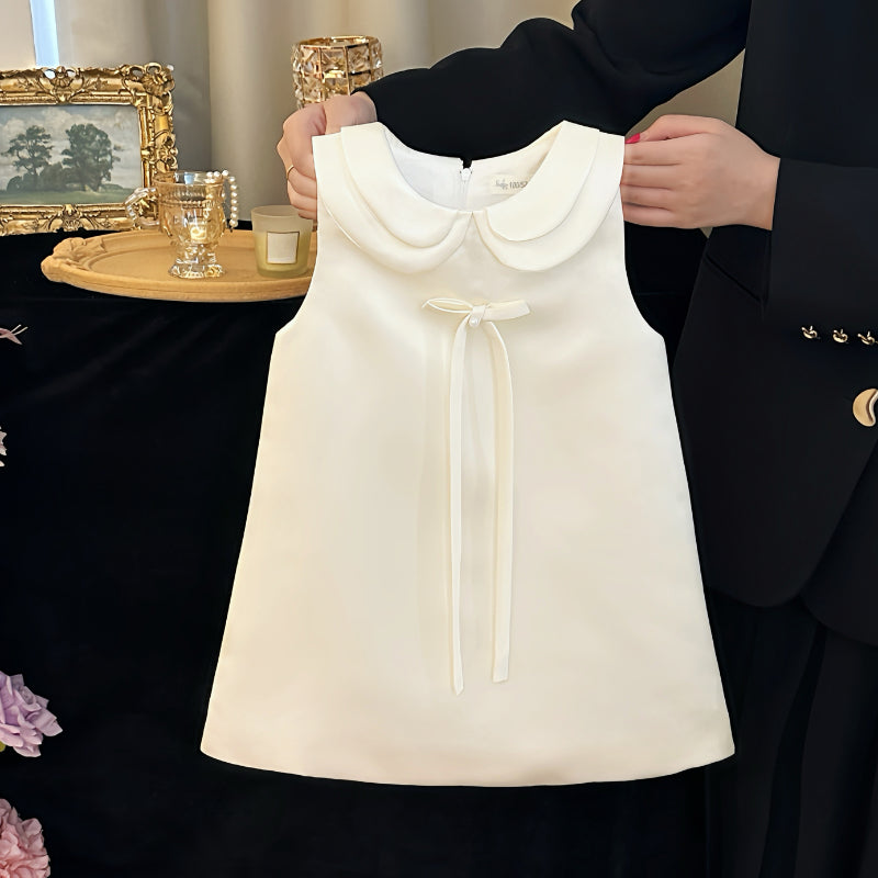 Girls White Birthday Dress Baby Communion Princess Vest Dress