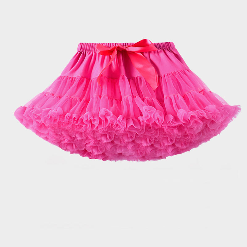 Cute Girls Tutu Birthday Skirt Children's Mesh Tutu Pleated Skirt