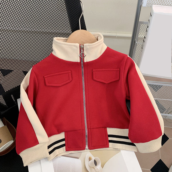 Cute Baby Girl Patchwork Contrasting Sportswear Suit
